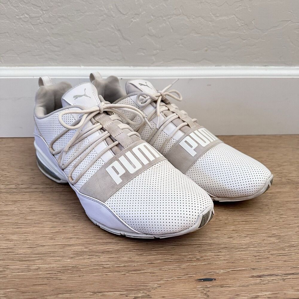 PUMA Men’s Shoes Cell Regulate SL White Silver Size 13 Sneakers 190596-08